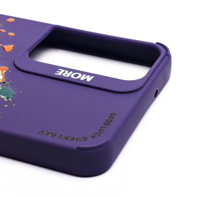 Чехол-накладка для Samsung Galaxy S21FE (кот) (фиолетовый) - SC335 Чехол-накладка для Samsung Galaxy S21FE (кот) (фиолетовый) - SC335