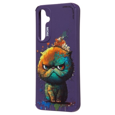Чехол-накладка для Samsung Galaxy S23 FE (кот) (фиолетовый) - SC335 Чехол-накладка для Samsung Galaxy S23 FE (кот) (фиолетовый) - SC335