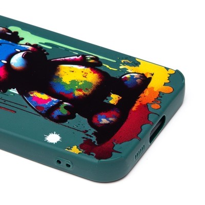 Чехол-накладка для Samsung Galaxy S23 FE (медведь) (темно-зеленый) - SC335 Чехол-накладка для Samsung Galaxy S23 FE (медведь) (темно-зеленый) - SC335