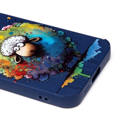 Чехол-накладка для Samsung Galaxy S23 FE (овечка) (темно-синий) - SC335 Чехол-накладка для Samsung Galaxy S23 FE (овечка) (темно-синий) - SC335