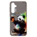 Чехол-накладка для Samsung Galaxy S23 FE (панда) (серый) - SC335