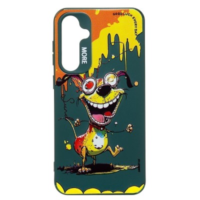 Чехол-накладка для Samsung Galaxy S23 FE (собака) (темно-зеленый) - SC335