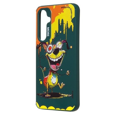 Чехол-накладка для Samsung Galaxy S23 FE (собака) (темно-зеленый) - SC335 Чехол-накладка для Samsung Galaxy S23 FE (собака) (темно-зеленый) - SC335