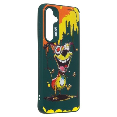 Чехол-накладка для Samsung Galaxy S23 FE (собака) (темно-зеленый) - SC335 Чехол-накладка для Samsung Galaxy S23 FE (собака) (темно-зеленый) - SC335