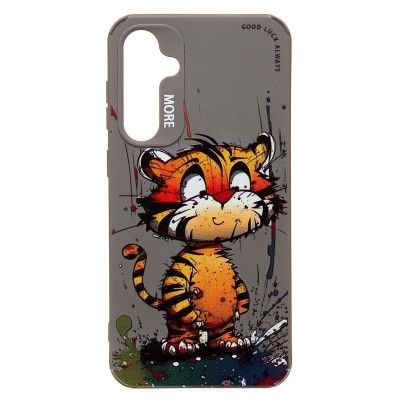 Чехол-накладка для Samsung Galaxy S23 FE (тигр) (серый) - SC335