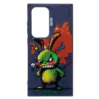 Чехол-накладка для Samsung Galaxy S24 Ultra (заяц) (темно-синий) - SC335