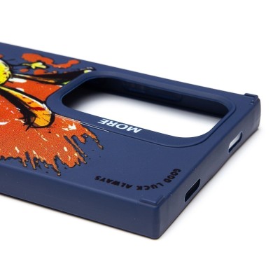 Чехол-накладка для Samsung Galaxy S24 Ultra (заяц) (темно-синий) - SC335