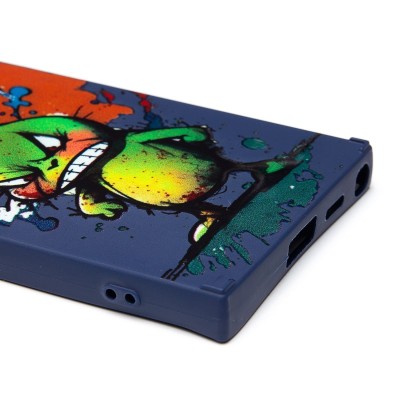 Чехол-накладка для Samsung Galaxy S24 Ultra (заяц) (темно-синий) - SC335