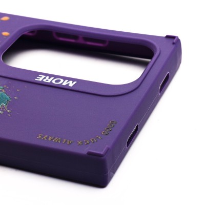 Чехол-накладка для Samsung Galaxy S24 Ultra (кот) (фиолетовый) - SC335