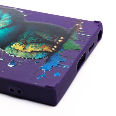 Чехол-накладка для Samsung Galaxy S24 Ultra (кот) (фиолетовый) - SC335