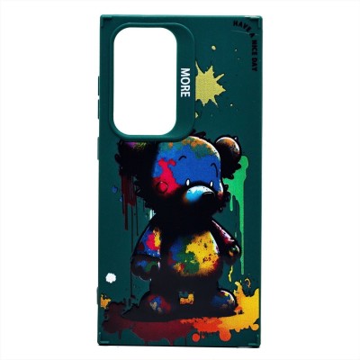 Чехол-накладка для Samsung Galaxy S24 Ultra (медведь) (темно-зеленый) - SC335 Чехол-накладка для Samsung Galaxy S24 Ultra (медведь) (темно-зеленый) - SC335
