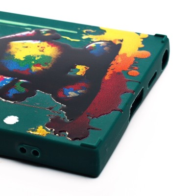 Чехол-накладка для Samsung Galaxy S24 Ultra (медведь) (темно-зеленый) - SC335