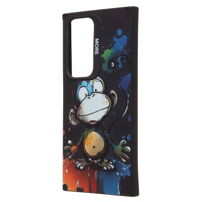 Чехол-накладка для Samsung Galaxy S24 Ultra (обезьяна) (черный) - SC335