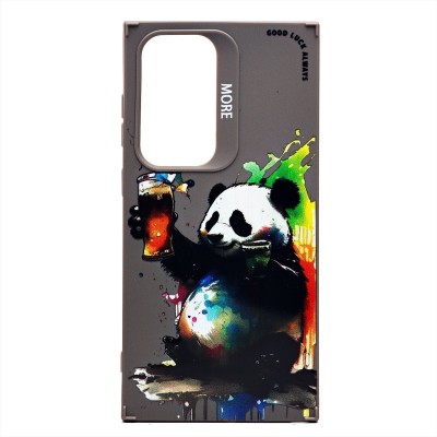 Чехол-накладка для Samsung Galaxy S24 Ultra (панда) (серый) - SC335