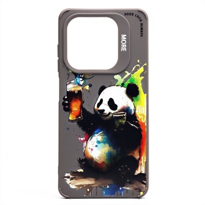 Чехол-накладка для Tecno Pop 8 (панда) (серый) - SC335