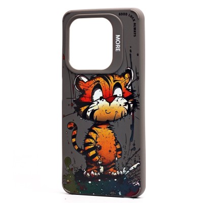 Чехол-накладка для Tecno Pop 8 (тигр) (серый) - SC335