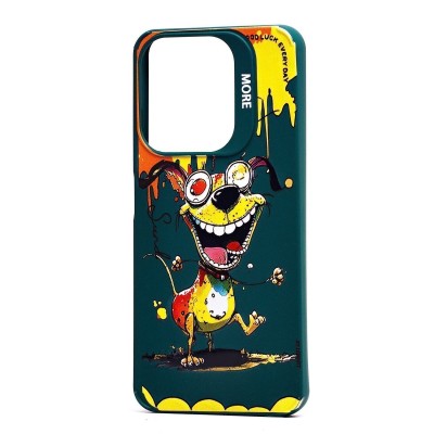 Чехол-накладка для Tecno Spark 10C (собака) (темно-зеленый) - SC335