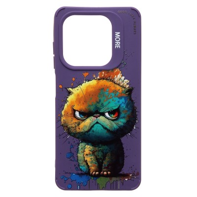 Чехол-накладка для Tecno Spark 20 (кот) (фиолетовый) - SC335