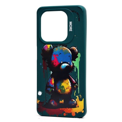 Чехол-накладка для Tecno Spark 20 (медведь) (темно-зеленый) - SC335