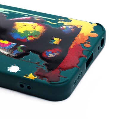 Чехол-накладка для Tecno Spark 20 (медведь) (темно-зеленый) - SC335