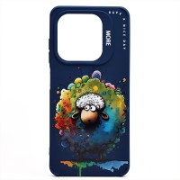 Чехол-накладка для Tecno Spark 20C (овечка) (темно-синий) - SC335