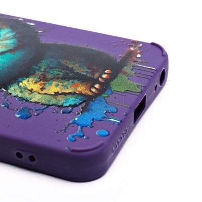 Чехол-накладка для Tecno Spark 20C (кот) (фиолетовый) - SC335 Чехол-накладка для Tecno Spark 20C (кот) (фиолетовый) - SC335