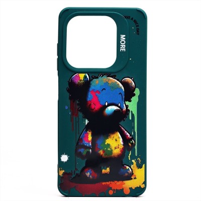 Чехол-накладка для Tecno Spark 20C (медведь) (темно-зеленый) - SC335