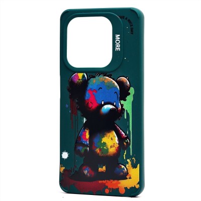 Чехол-накладка для Tecno Spark 20C (медведь) (темно-зеленый) - SC335