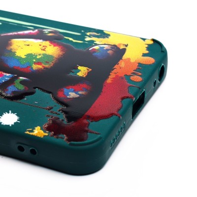 Чехол-накладка для Tecno Spark 20C (медведь) (темно-зеленый) - SC335