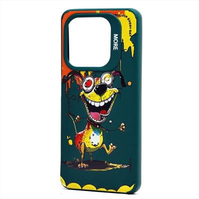 Чехол-накладка для Tecno Spark 20C (собака) (темно-зеленый) - SC335