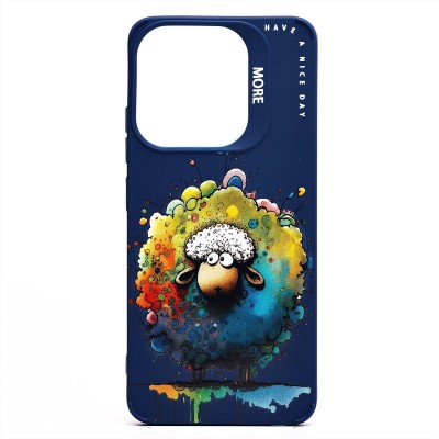 Чехол-накладка для Tecno Spark GO 2023 (овечка) (темно-синий) - SC335