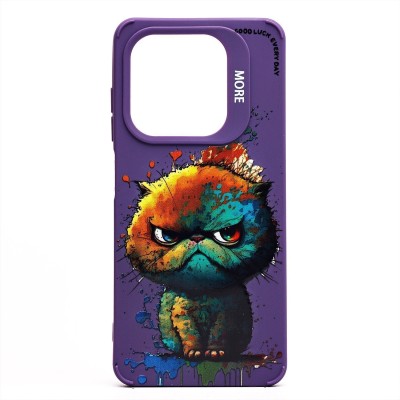 Чехол-накладка для Tecno Spark GO 2024 (кот) (фиолетовый) - SC335