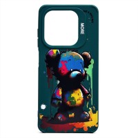 Чехол-накладка для Tecno Spark GO 2024 (медведь) (темно-зеленый) - SC335