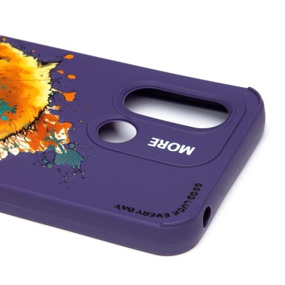 Чехол-накладка для Xiaomi Poco C55 (кот) (фиолетовый) - SC335