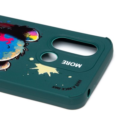 Чехол-накладка для Xiaomi Poco C55 (медведь) (темно-зеленый) - SC335