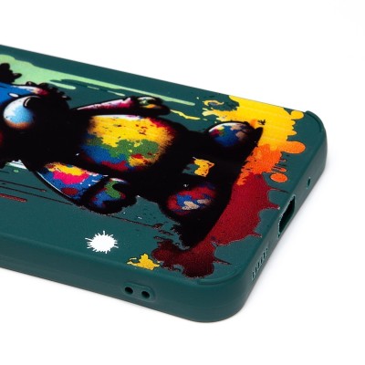 Чехол-накладка для Xiaomi Poco C55 (медведь) (темно-зеленый) - SC335