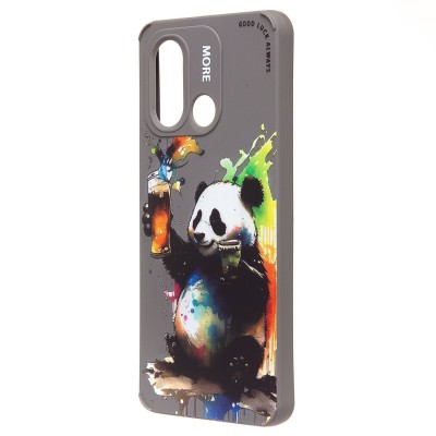 Чехол-накладка для Xiaomi Poco C55 (панда) (серый) - SC335 Чехол-накладка для Xiaomi Poco C55 (панда) (серый) - SC335