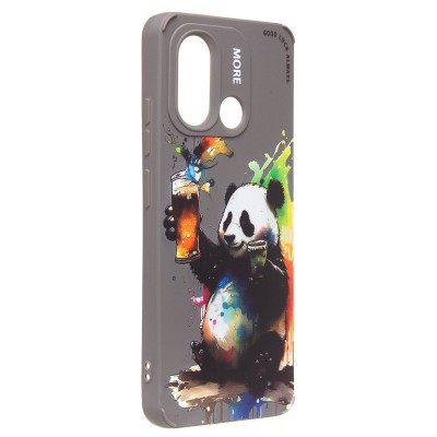 Чехол-накладка для Xiaomi Poco C55 (панда) (серый) - SC335 Чехол-накладка для Xiaomi Poco C55 (панда) (серый) - SC335
