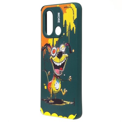 Чехол-накладка для Xiaomi Poco C55 (собака) (темно-зеленый) - SC335 Чехол-накладка для Xiaomi Poco C55 (собака) (темно-зеленый) - SC335