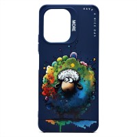 Чехол-накладка для Xiaomi Poco M6 5G (овечка) (темно-синий) - SC335