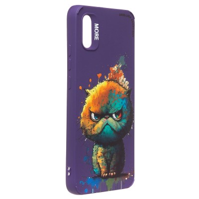Чехол-накладка для Xiaomi Redmi 9A (кот) (фиолетовый) - SC335