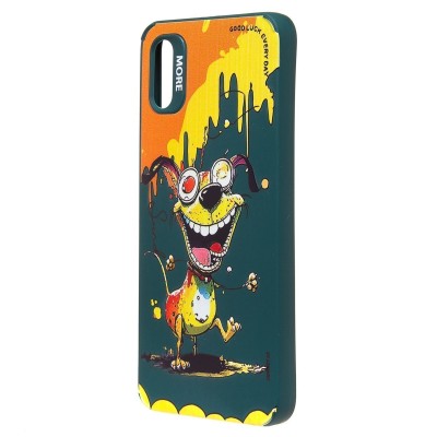 Чехол-накладка для Xiaomi Redmi 9A (собака) (темно-зеленый) - SC335