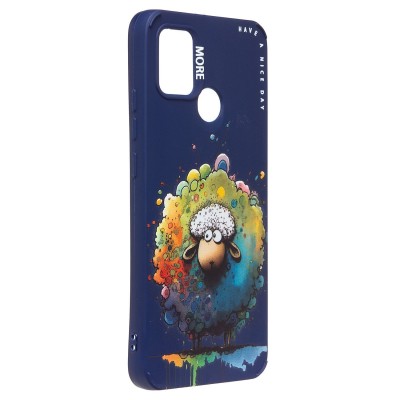 Чехол-накладка для Xiaomi Redmi 9C (овечка) (темно-синий) - SC335