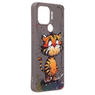 Чехол-накладка для Xiaomi Poco C50 (тигр) (серый) - SC335