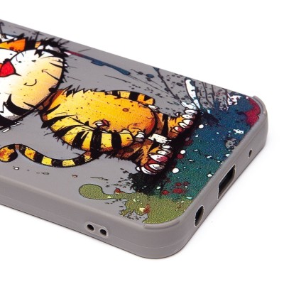 Чехол-накладка для Xiaomi Poco C50 (тигр) (серый) - SC335