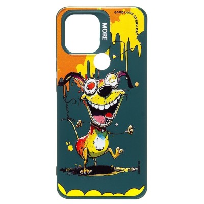 Чехол-накладка для Xiaomi Poco C51 (собака) (темно-зеленый) - SC335