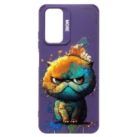 Чехол-накладка для Xiaomi Redmi Note 11 4G Global (кот) (фиолетовый) - SC335