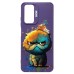 Чехол-накладка для Xiaomi Redmi Note 11 4G Global (кот) (фиолетовый) - SC335