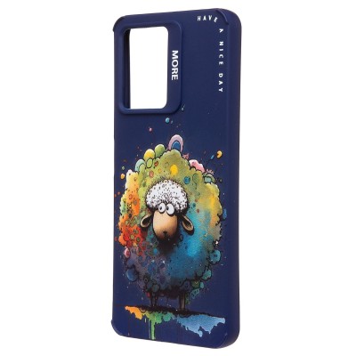 Чехол-накладка для Xiaomi Redmi Note 12 4G (овечка) (темно-синий) - SC335