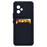 Чехол-накладка для Honor 100 (черный) - SC337 с картхолдером